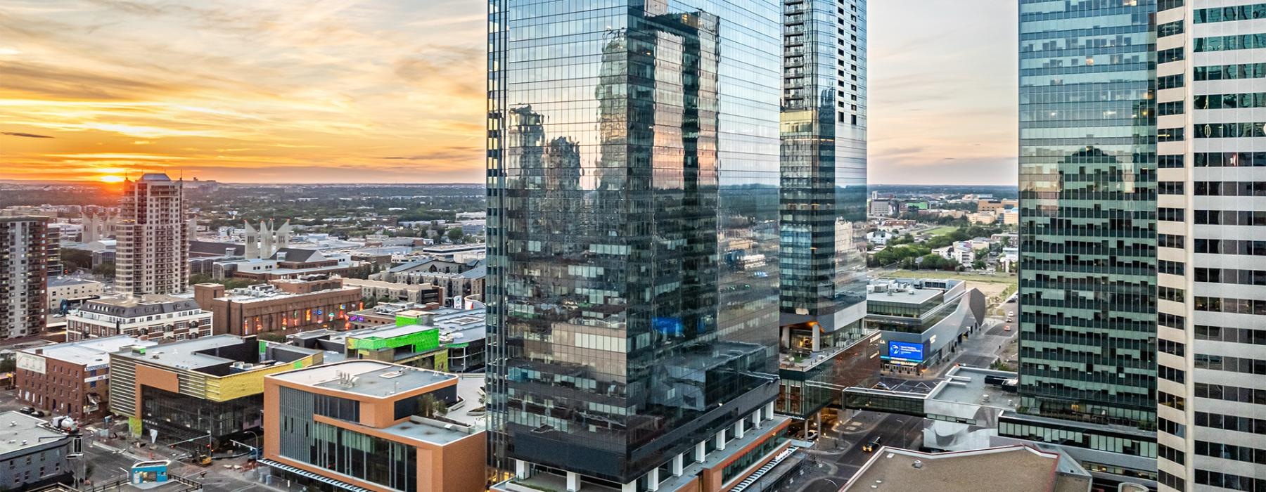 a city with tall buildings