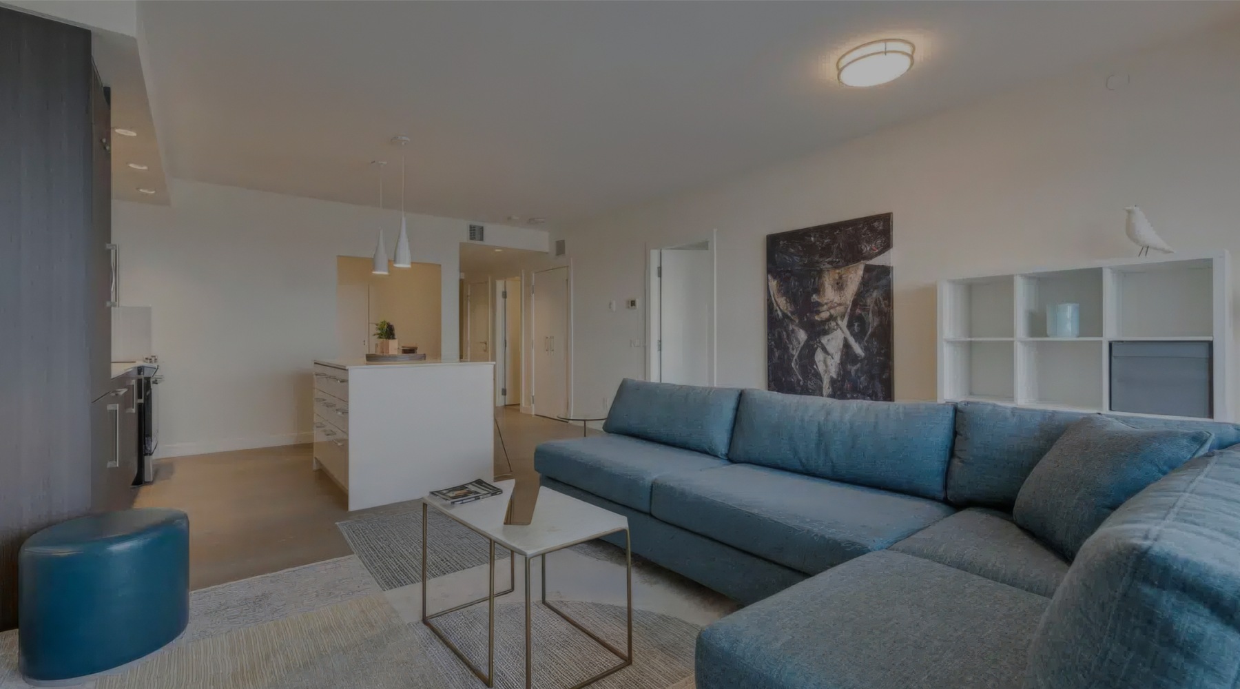 living room with easy to access spaces and ample lighting